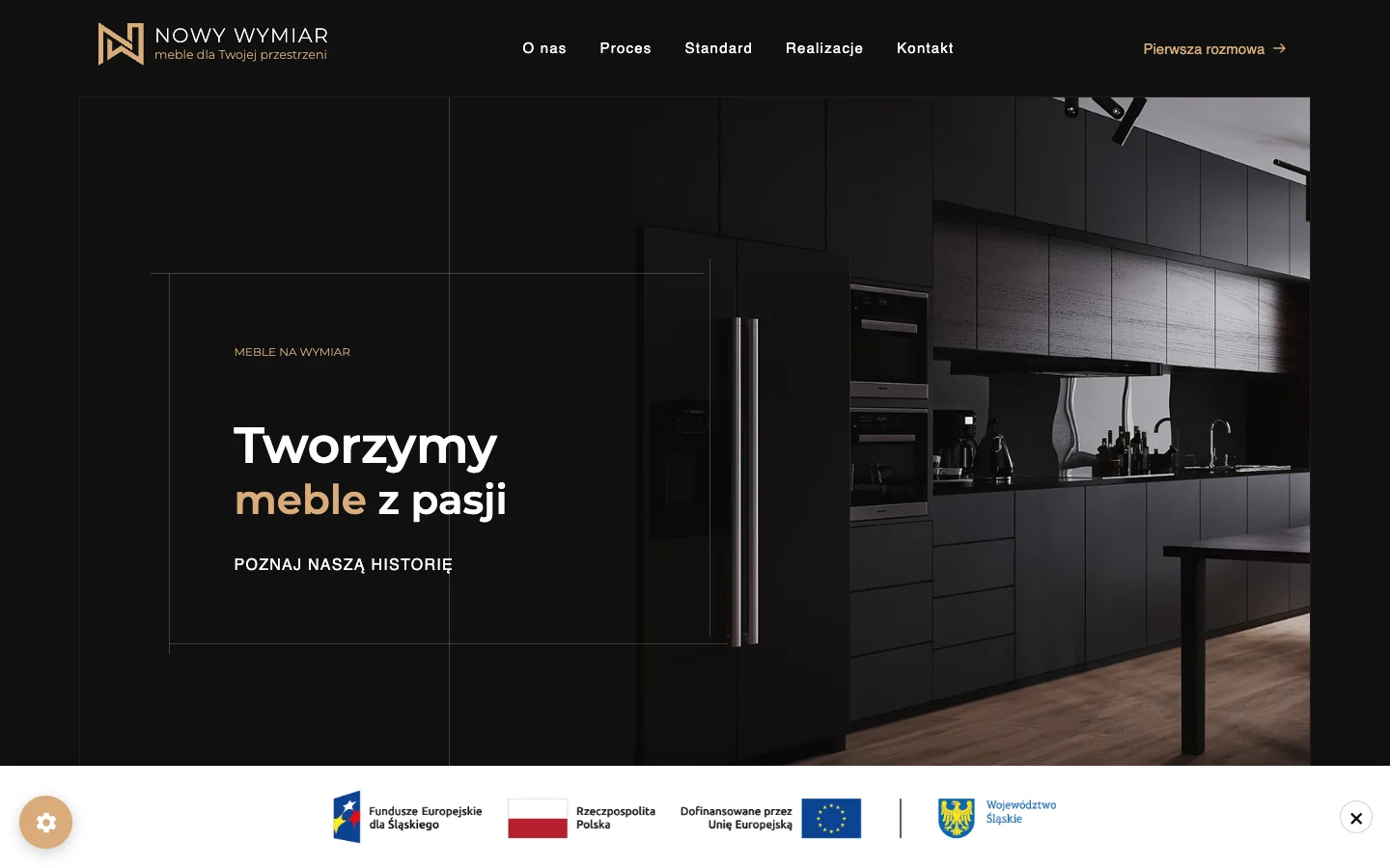 Nowy Wymiar — strona główna w widoku desktopowym