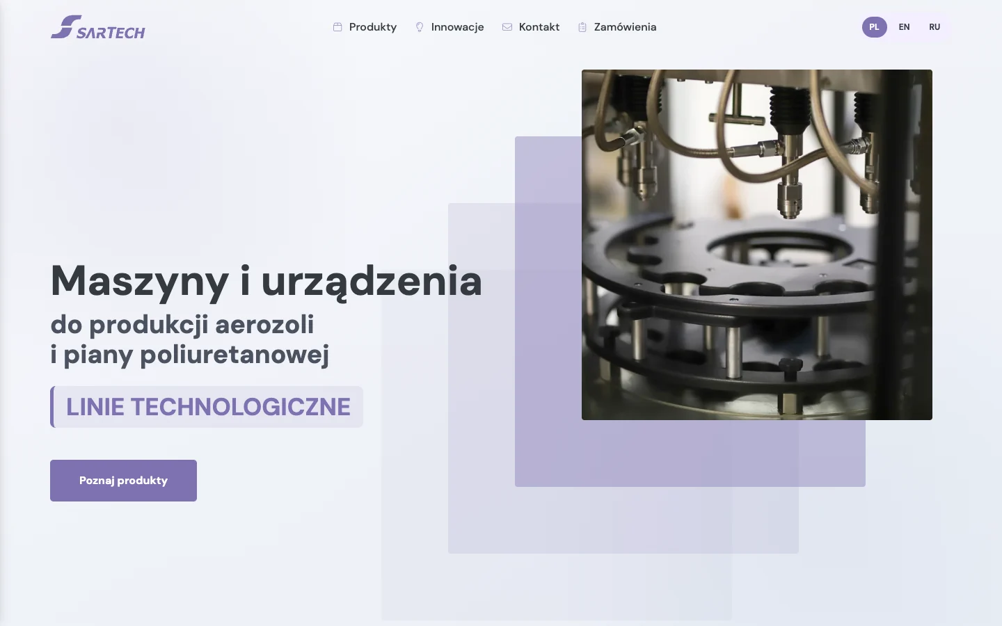 SARTECH — desktop homepage