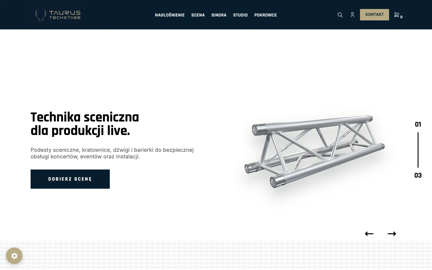 Taurus Techstage — desktop homepage