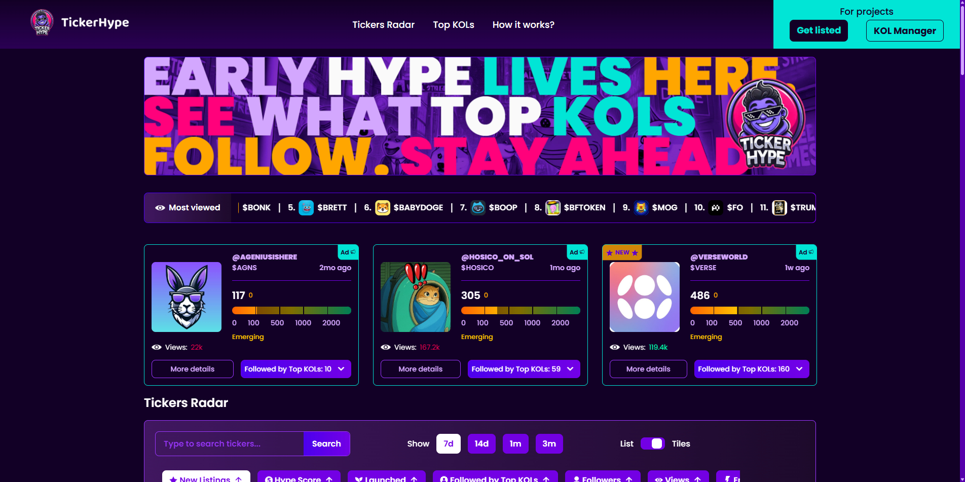 Website for influencers