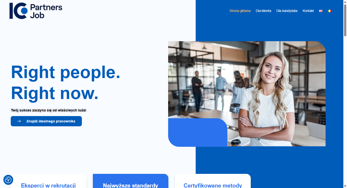 Strona www agencji pracy