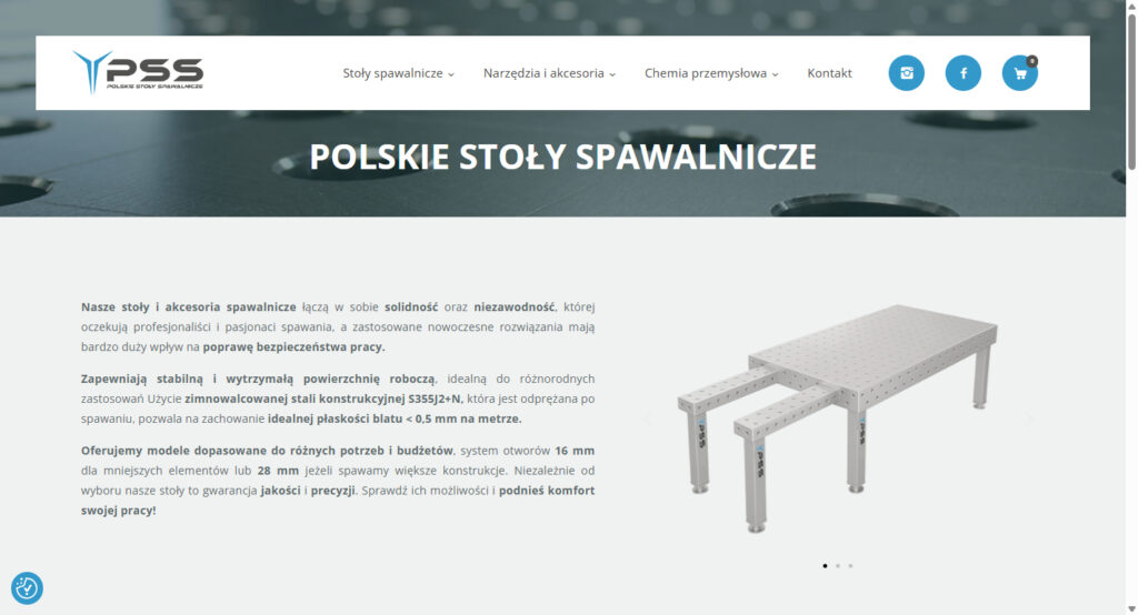 Sklep www  ze stołami spawalniczymi