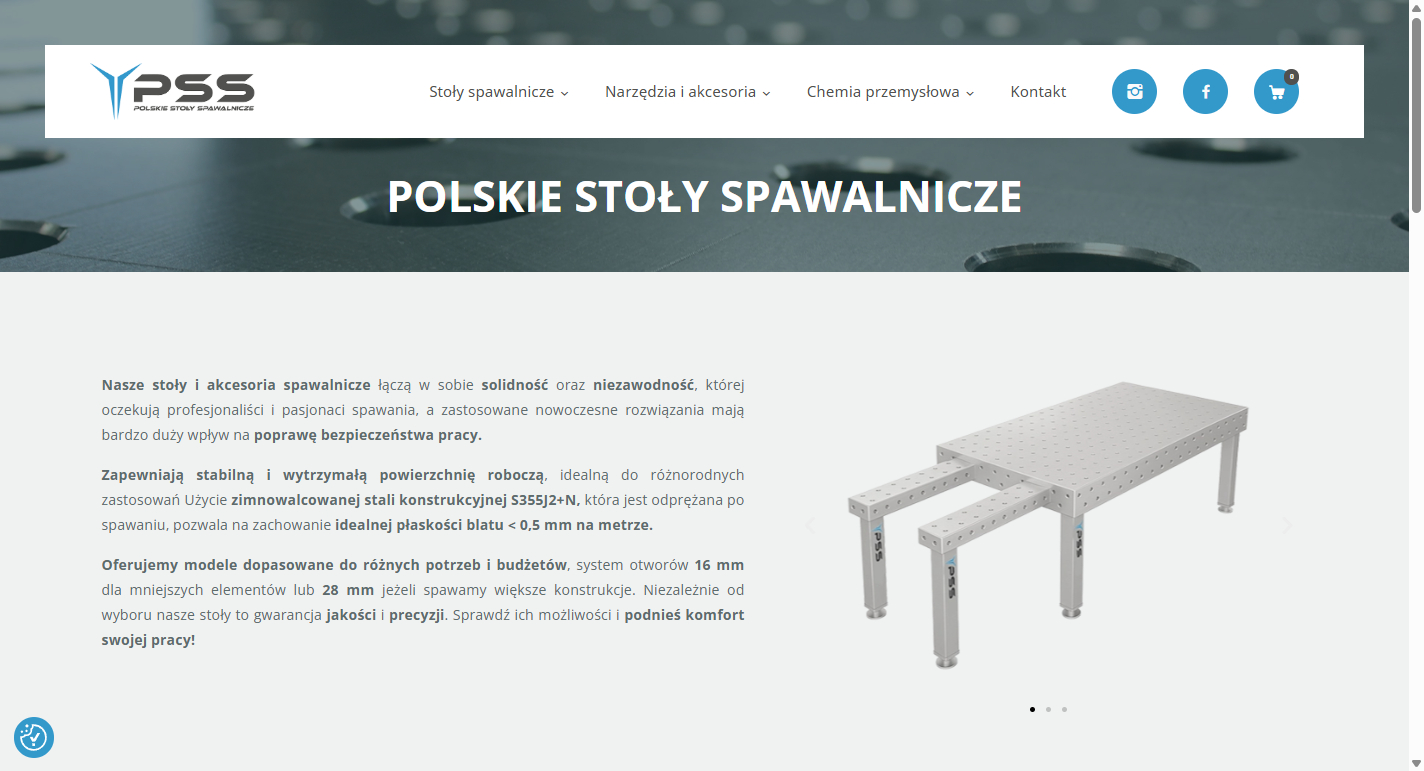 Sklep www  ze stołami spawalniczymi